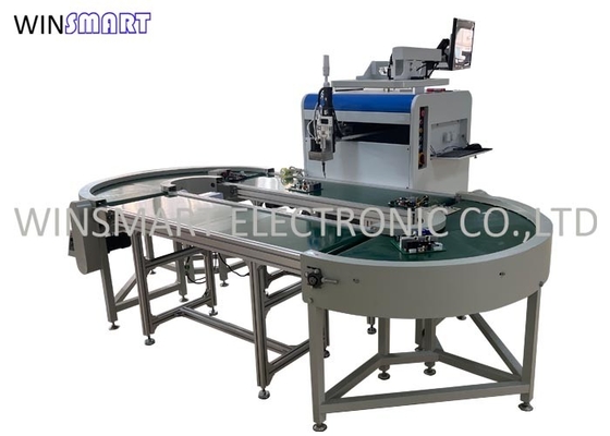 100% staat Roterende Smt lijm dispenser machine met training en conveyor belt werktafel