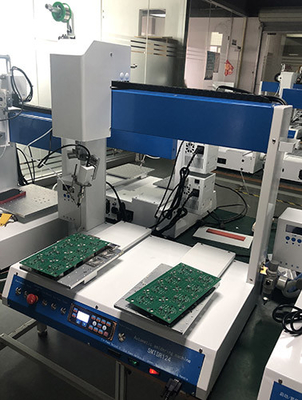 Goede prijs. Dual Table 250x300mm automatische PCB soldeermachine 0,5S per punt online